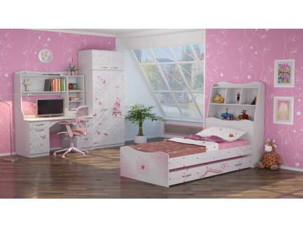 Детская комната Принцесса. Набор №5 с кроватью 190х90 см для девочки от 3 лет